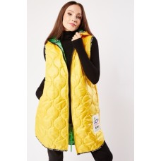 Patch Applique Quilted Hooded Jacket