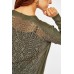 Perforated Back Knitted Cardigan