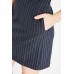 Pinstriped Pinafore Mini Dress