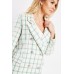 Plaid Double Breasted Blazer