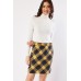 Plaid Textured Skirt