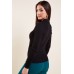 Pleated Chiffon Trim Knit Top