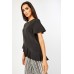 Pleated Hem Short Sleeve Top