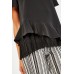 Pleated Hem Short Sleeve Top