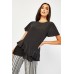 Pleated Hem Short Sleeve Top