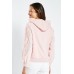 Pleated Mesh Trim Hoodie