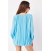 Pleated Sheer Chiffon Blouse