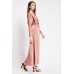 Pleated Wrap Sateen Maxi Dress