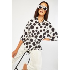 Polka Dot Button Up Blouse