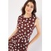 Polka Dot Gathered Bodycon Dress