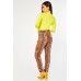 Printed Buckled Fitted Trousers