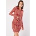 Printed Buttoned Front Dress