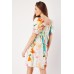 Printed Cotton Short Sleeve Mini Dress