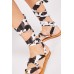 Printed Criss Cross Strap Flat Sandals