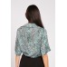 Printed Draw Waist Cropped Shirt