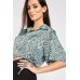 Printed Draw Waist Cropped Shirt