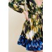 Printed Elasticated Belt Wrap Dress