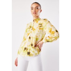 Printed High Neck Blouse