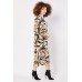 Printed Long Sleeve Midi Dress