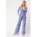 Printed Low Plunge Jumpsuit