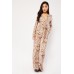 Printed Low Plunge Jumpsuit