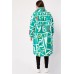 Printed Midi Puffer Coat