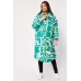 Printed Midi Puffer Coat