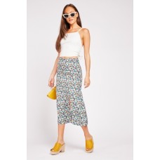 Printed Midi Skirt