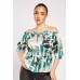 Printed Off Shoulder Silky Top