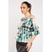 Printed Off Shoulder Silky Top