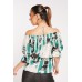 Printed Off Shoulder Silky Top