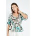 Printed Peplum Top