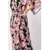 Printed Sateen Wrap Jumpsuit