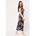 Printed Short Sleeve Maxi Dress