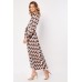 Printed Tie Up Shirt Maxi Dress