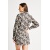 Printed Tie Up Side Shirt Dress