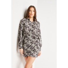 Printed Tie Up Side Shirt Dress