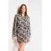 Printed Tie Up Side Shirt Dress