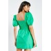 Puff Short Sleeve Mini Dress