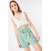 Puppytooth Belted Shorts