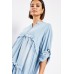 Raw Edge Smock Denim Dress