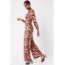 Retro Floral Wide Leg Jumpsuit