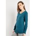 Ribbed Trim Round Jumper