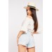 Rolled Hem Denim Shorts