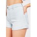 Rolled Hem Denim Shorts