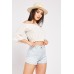 Rolled Hem Denim Shorts