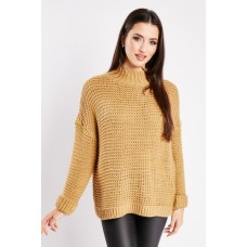 Rolled Sleeve Chunky Knit Jumper