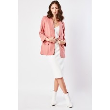 Rolled Sleeve Lapel Front Blazer