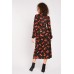 Rose Pattern Midi Dress