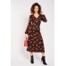 Rose Pattern Midi Dress